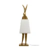 KARE Gulvlamper|Gulvlamper > Animal Rabbit gulvlampe, guld, hvidt hørstof, 150 cm