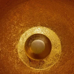 KARE Gulvlamper > Apollon gulvlampe, guld, Ø 50 cm