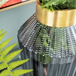 Møbel Og Interiør ^ KARE Barfly-vase, grå, glas, højde 30 cm, mundblæst