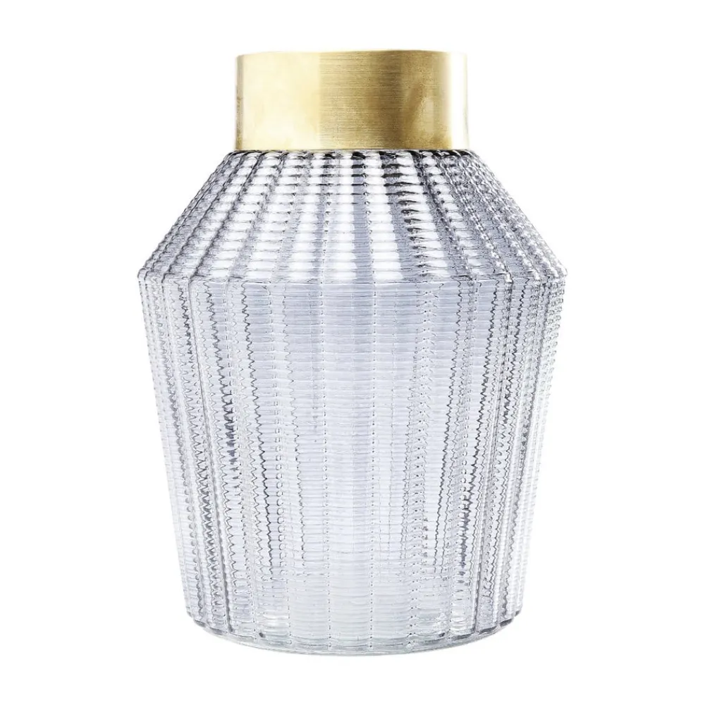 Møbel Og Interiør ^ KARE Barfly-vase, grå, glas, højde 30 cm, mundblæst