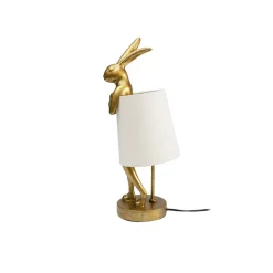 KARE Bordlamper > bordlampe Animal Rabbit, guld/hvid, højde 50 cm
