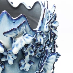Møbel Og Interiør ^ KARE Butterflies-vase, lyseblå, højde 50 cm, stentøj