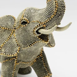 Møbel Og Interiør ^ KARE dekorationsfigur Walking Elephant Pearls, højde 24 cm, grå