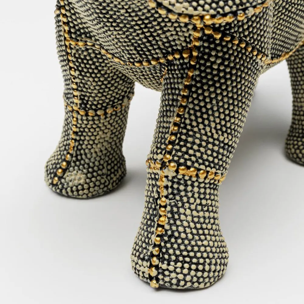 Møbel Og Interiør ^ KARE dekorationsfigur Walking Elephant Pearls, højde 24 cm, grå