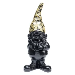 Møbel Og Interiør ^ KARE dekorativ figur dværg stående, sort/guld, polyresin