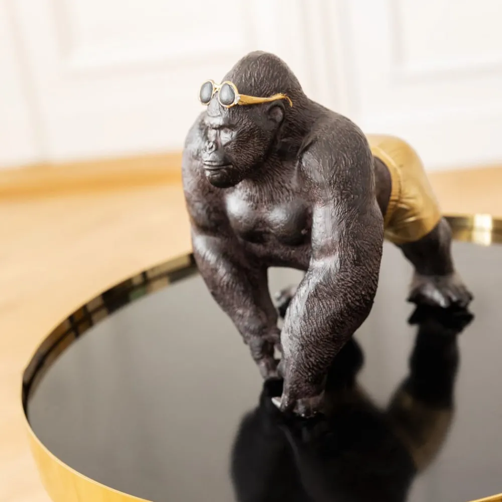 Møbel Og Interiør ^ KARE dekorativ figur Monkey Beach, højde 20 cm, sort polyresin