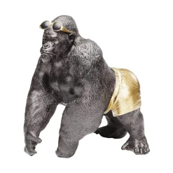 Møbel Og Interiør ^ KARE dekorativ figur Monkey Beach, højde 20 cm, sort polyresin