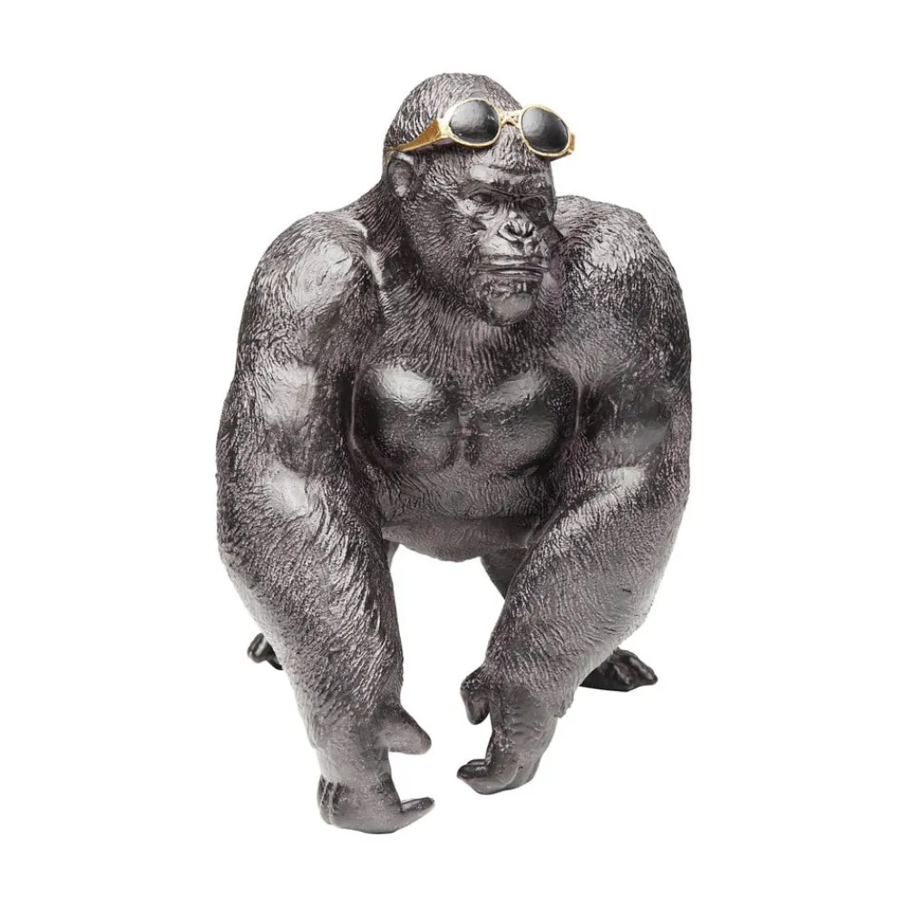 Møbel Og Interiør ^ KARE dekorativ figur Monkey Beach, højde 20 cm, sort polyresin