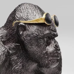 Møbel Og Interiør ^ KARE dekorativ figur Monkey Beach, højde 20 cm, sort polyresin