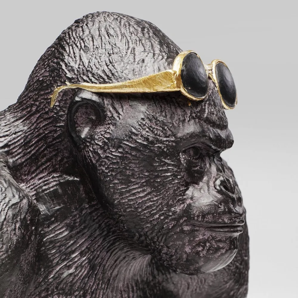 Møbel Og Interiør ^ KARE dekorativ figur Monkey Beach, højde 20 cm, sort polyresin
