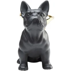 KARE Møbel Og Interiør > dekorativ figur Siddende engel hund, sort/guld, stentøj
