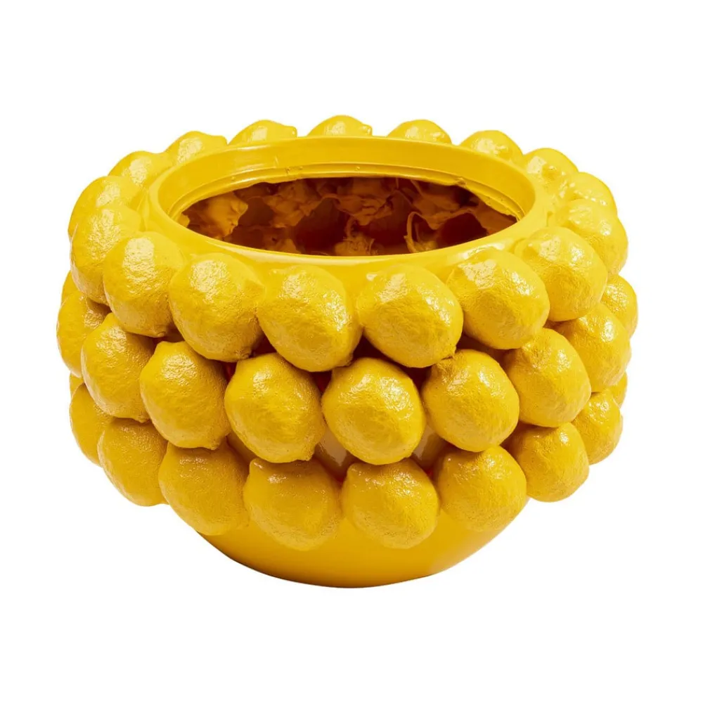 KARE Møbel Og Interiør > dekorativ krukke Lemon Juice, højde 22 cm, Ø 34 cm, gul