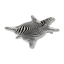 Møbel Og Interiør ^ KARE dekorativ skål zebra, porcelæn, sort/hvid, håndmalet