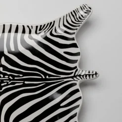 Møbel Og Interiør ^ KARE dekorativ skål zebra, porcelæn, sort/hvid, håndmalet