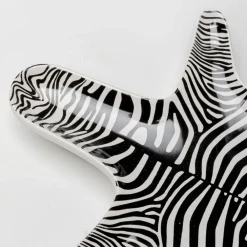 Møbel Og Interiør ^ KARE dekorativ skål zebra, porcelæn, sort/hvid, håndmalet
