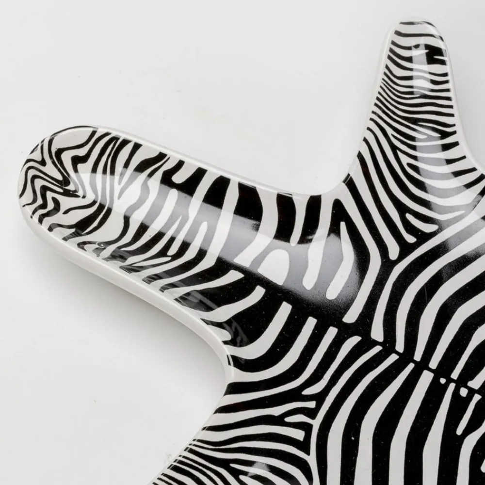 Møbel Og Interiør ^ KARE dekorativ skål zebra, porcelæn, sort/hvid, håndmalet