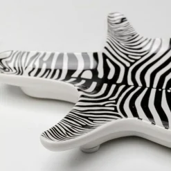Møbel Og Interiør ^ KARE dekorativ skål zebra, porcelæn, sort/hvid, håndmalet