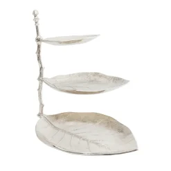 KARE Møbel Og Interiør > Etagere Leaf, aluminium, forniklet, højde 46 cm