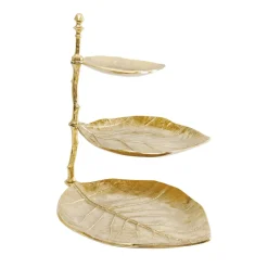 Møbel Og Interiør ^ KARE Etagere Leaf, aluminium, messingbelagt, h 46 cm