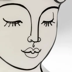 KARE Møbel Og Interiør > Favola Lady-vase, højde 25 cm, keramik, sort/hvid