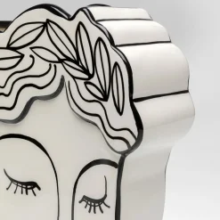 KARE Møbel Og Interiør > Favola Lady-vase, højde 25 cm, keramik, sort/hvid