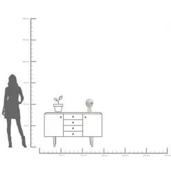 KARE Møbel Og Interiør > Favola Lady-vase, højde 30 cm, keramik, sort/hvid