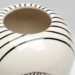 KARE Møbel Og Interiør > Favola Lady-vase, højde 30 cm, keramik, sort/hvid