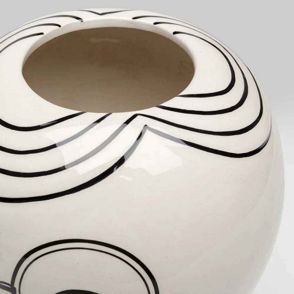 Møbel Og Interiør ^ KARE Favola Men-vase, højde 30 cm, keramik, sort/hvid