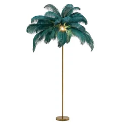 Gulvlamper|Gulvlamper ^ KARE Feather Palm gulvlampe med fjer, grøn