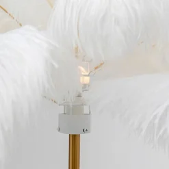 Gulvlamper|Gulvlamper ^ KARE Feather Palm gulvlampe med fjer, hvid