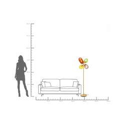 Gulvlamper ^ KARE Gulvlampe Balloon Dance, flerfarvet, glas, 160 cm, E27