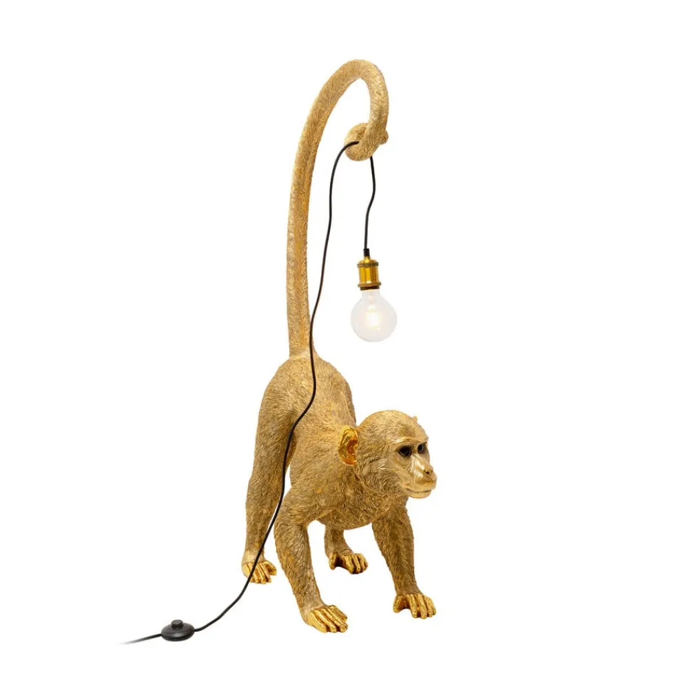 Gulvlamper ^ KARE gulvlampe Monkey Dance, guldfarvet, 120 cm, E27