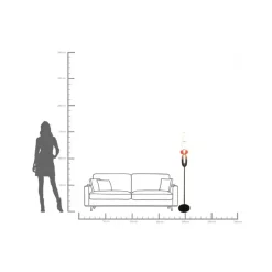 KARE Gulvlamper > Gulvlampe Sugar, flerfarvet, glas, 150 cm, G9