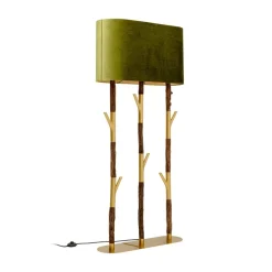 KARE Gulvlamper|Gulvlamper > Gulvlampe Twig, grøn/guld, 154 cm, E27