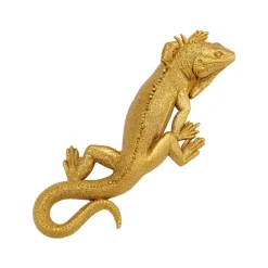 KARE Møbel Og Interiør > Lizard vægobjekt, lakeret polyresin, 31 x 11 cm, guld