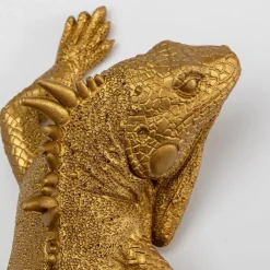 KARE Møbel Og Interiør > Lizard vægobjekt, lakeret polyresin, 31 x 11 cm, guld
