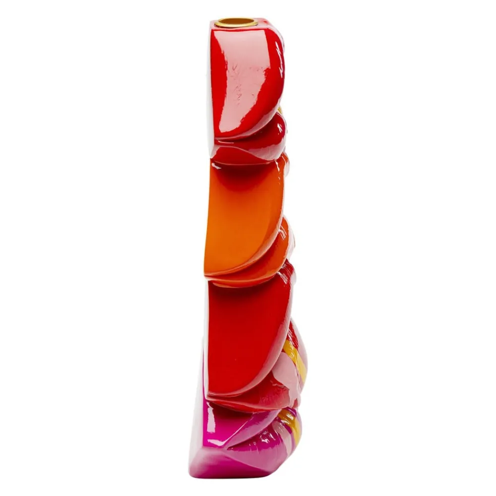 KARE Møbel Og Interiør > Lysestage Lips, højde 30 cm, polyresin, rød