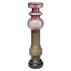 KARE Møbel Og Interiør > Lysestage Marvelous Duo, højde 49 cm, glas lilla/grå