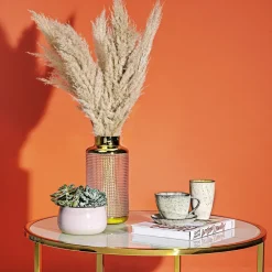 KARE Møbel Og Interiør > Vase LA Noble, højde 30 cm, glas, guld/klar, håndlavet