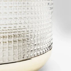 KARE Møbel Og Interiør > Vase LA Noble, højde 18 cm, glas, guld/klar, håndlavet