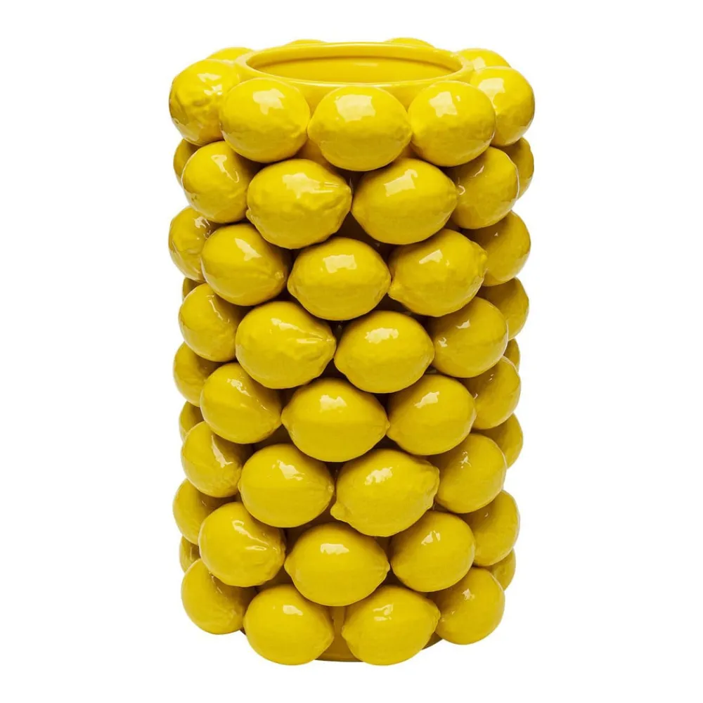 KARE Møbel Og Interiør > Vase Lemon Juice, højde 43 cm, Ø 26 cm, porcelæn, gul