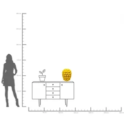 Møbel Og Interiør ^ KARE Vase Lemon Juice, højde 40 cm, Ø 31 cm, porcelæn, gul