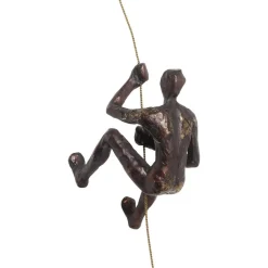 Møbel Og Interiør ^ KARE vægobjekt Climber Rope, polyresin, højde 51 cm, brun