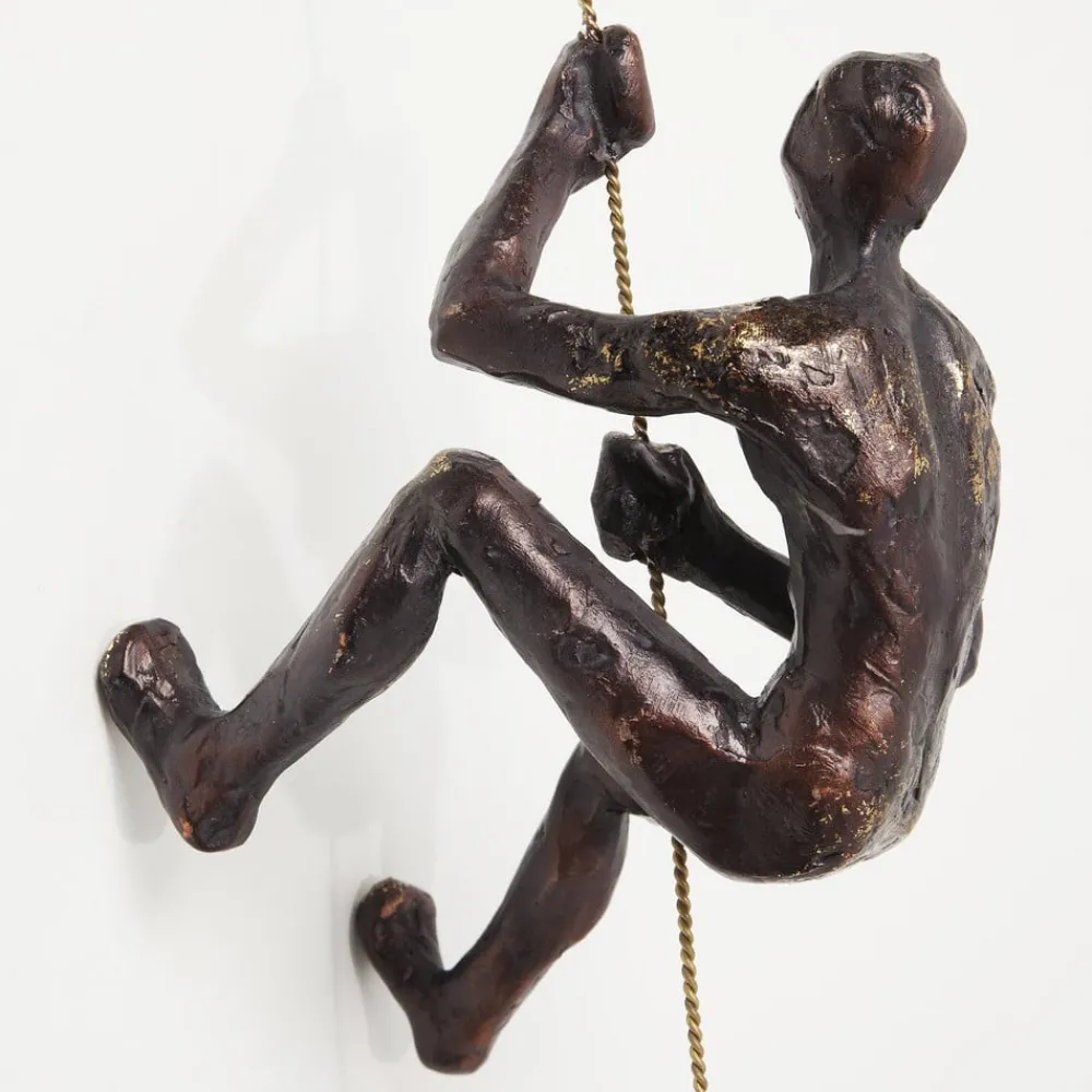 Møbel Og Interiør ^ KARE vægobjekt Climber Rope, polyresin, højde 51 cm, brun
