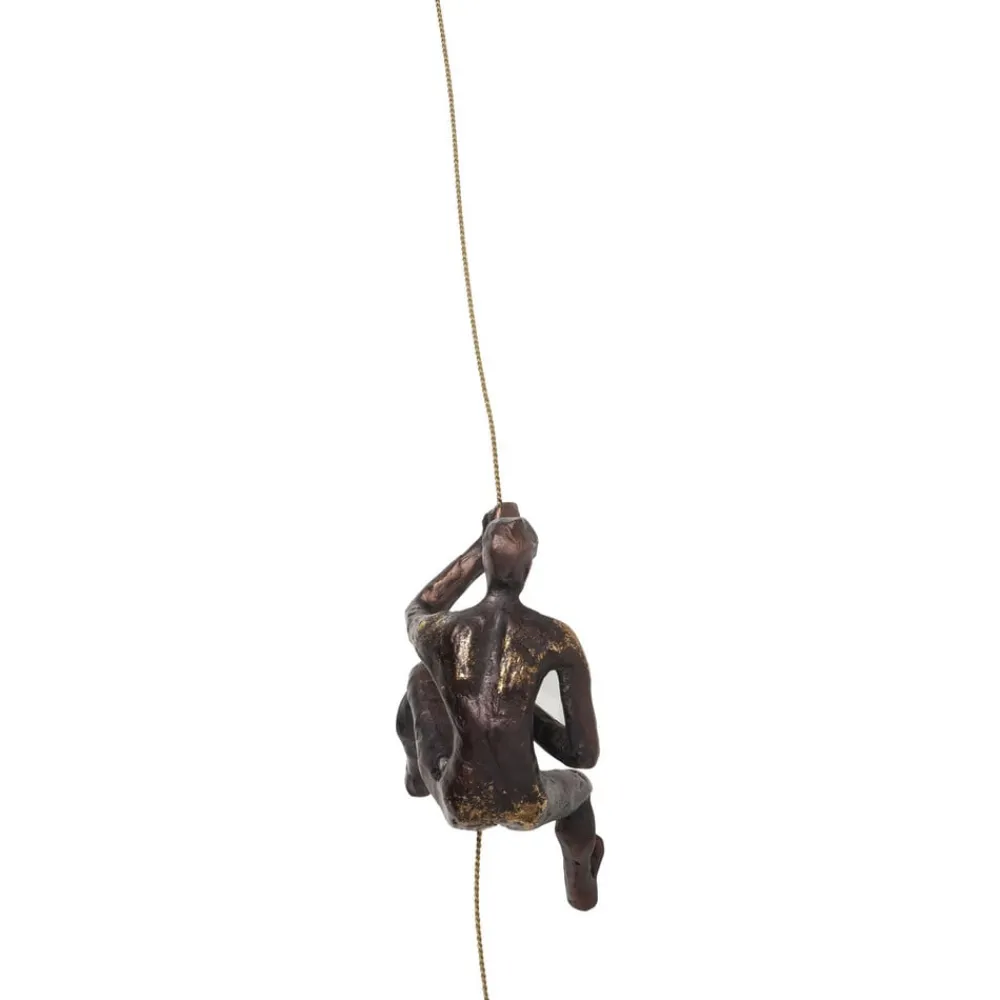 Møbel Og Interiør ^ KARE vægobjekt Climber Rope, polyresin, højde 51 cm, brun