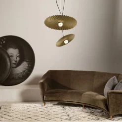 Karman Udendørs Pendellamper > Gonzaga LED-hængelampe, Ø 59 cm, messing