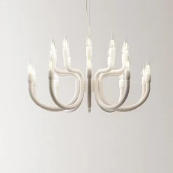 Karman Lysekroner > Snoob lysekrone, hvid, Ø 73 cm, aluminium, 20-lys.