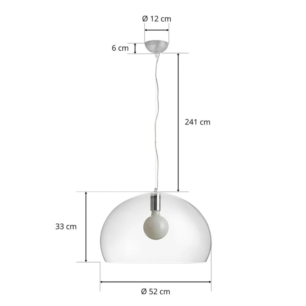 Pendellamper|Pendellamper ^ Kartell FL/Y - LED-pendellampe, transparent