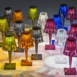 Kartell Dekorationsbelysning|Terrassebelysning > LED-bordlampe Batteri, 26 cm, røggrå, IP54