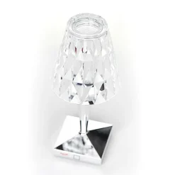 Dekorationsbelysning ^ Kartell LED-bordlampe Batteri, 26 cm, kromfarvet, IP54